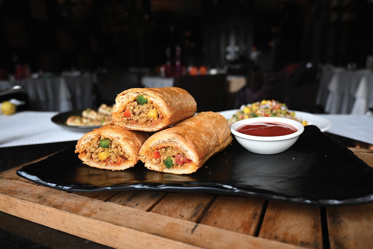 Soya Bhurji Pizza Puff image