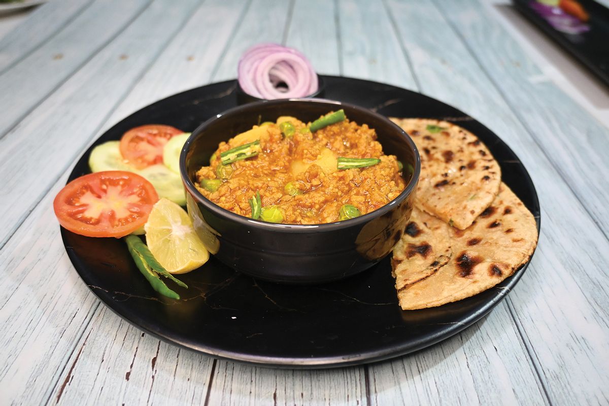 Soya Bhurji Aloo-Matar Curry image