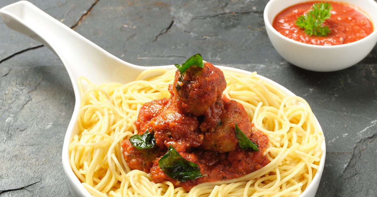 Soya Marinara Sauce with Spaghetti image