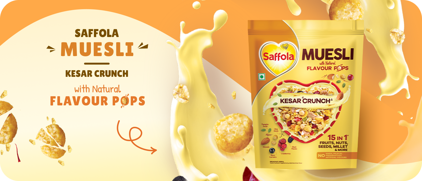 saffola muesli kesar crunch