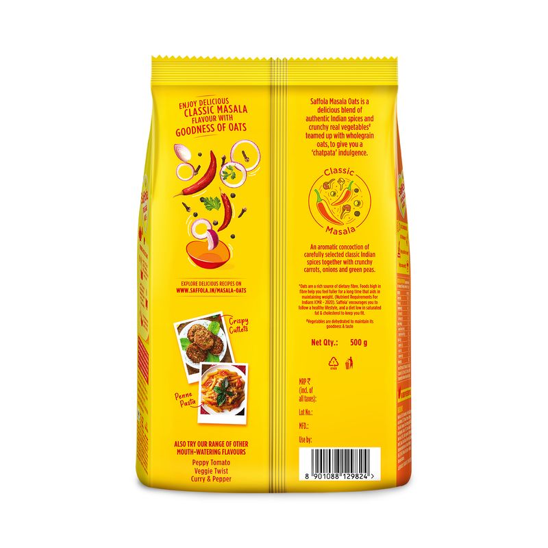 Saffola Masala Oats Classic Masala - 500 gm