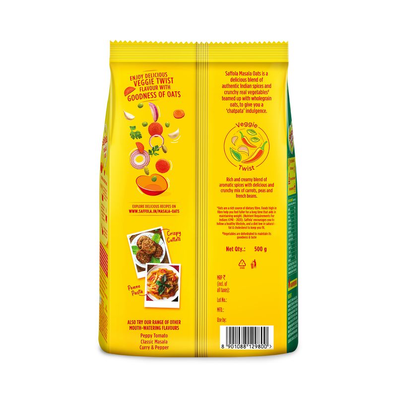 Saffola Masala Oats Veggie Twist- 500 gm