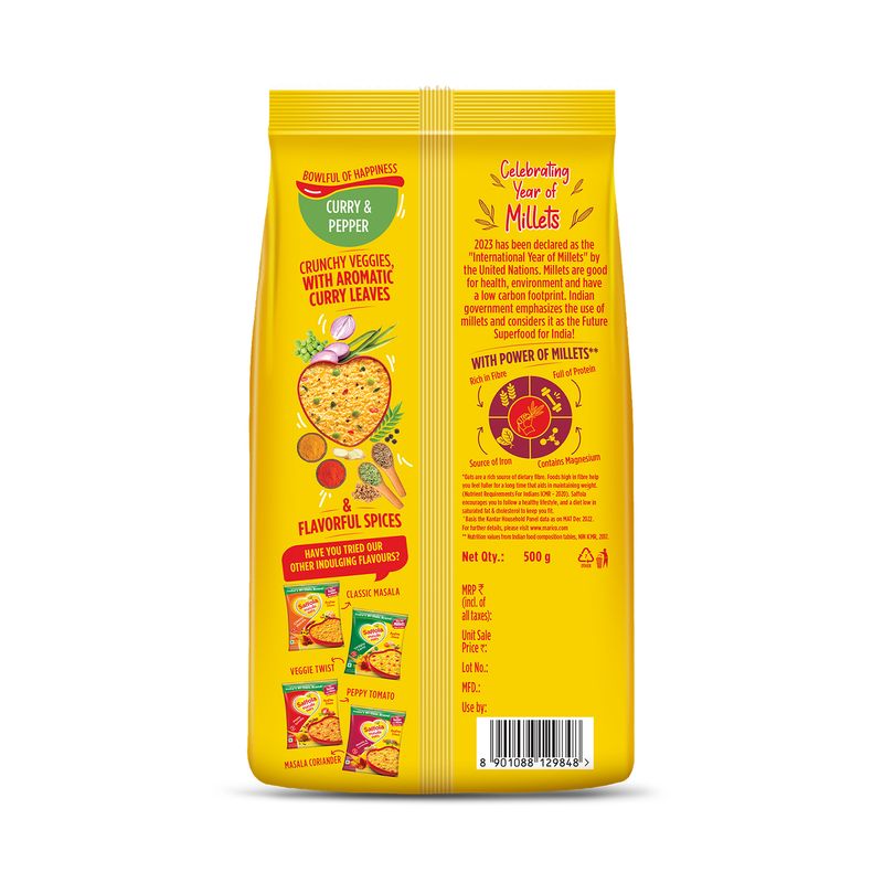 Saffola Masala Oats Curry & Pepper - 500 gm