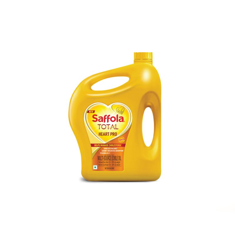 Saffola Total Oil | Heart Pro | Multi source Edible Oil (Blend of Refined Ricebran oil & Refined Sunflower oil) | Power of 6 | Helps Manage Cholesterol | 2 Litre Jar