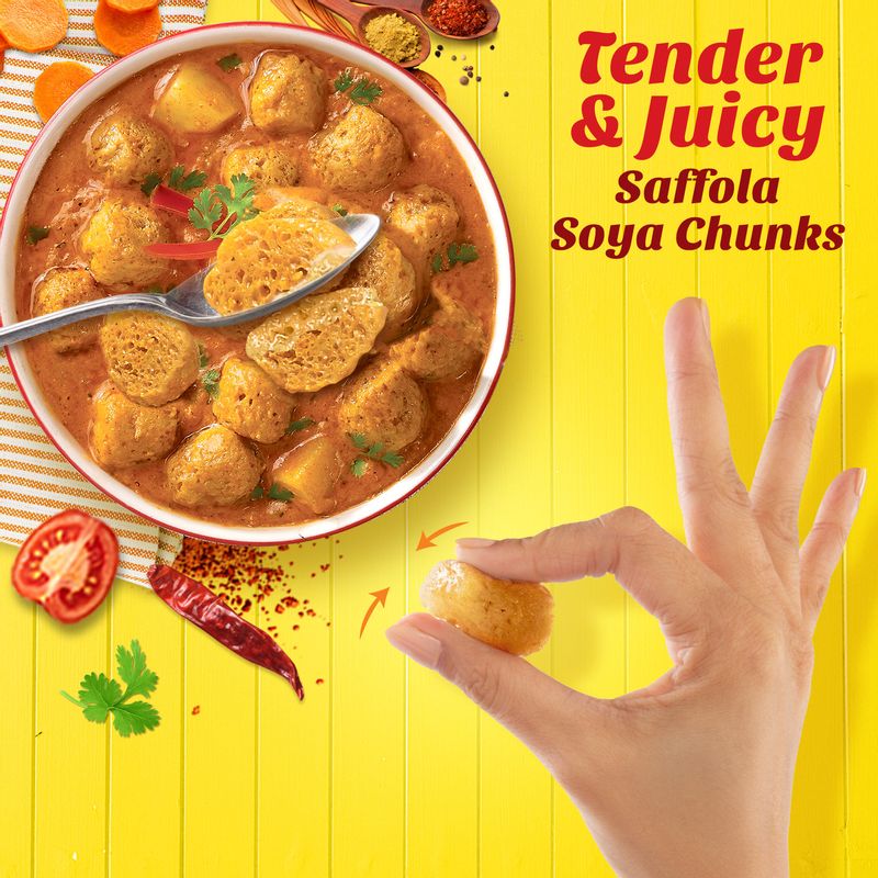 Saffola Soya Mini Chunks, India's Softest & Tastiest Soya, 200g