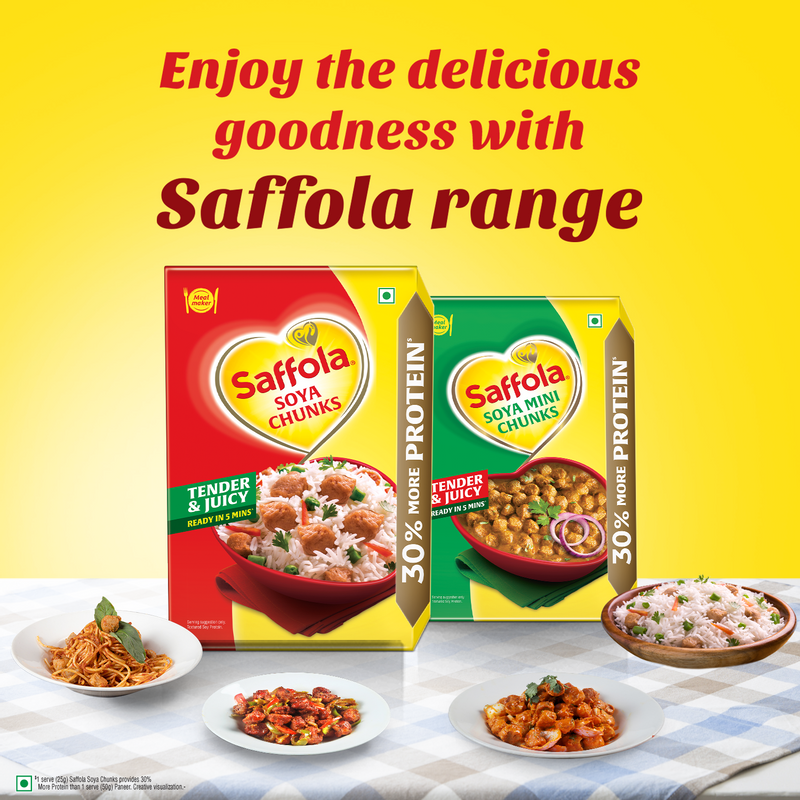 Saffola Soya Mini Chunks, India's Softest & Tastiest Soya, 200g