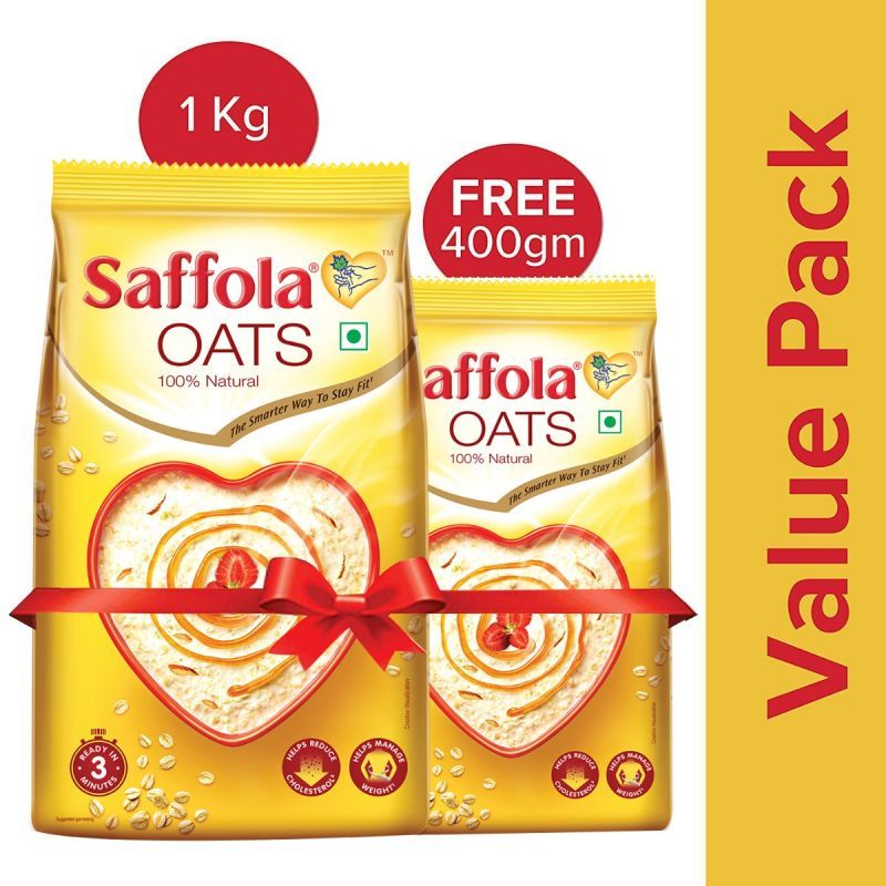 Saffola Oats, 1 kg with Free Saffola Oats 400 gm