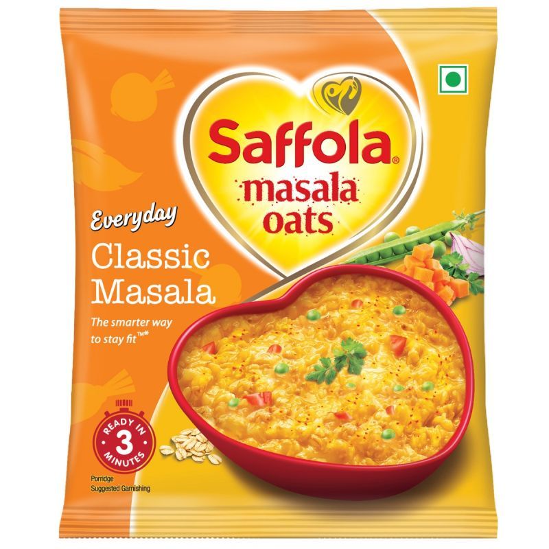 Saffola Total 1L + Classic Masala Oats 38g (Pack of 3)