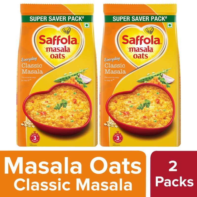 Saffola Masala Oats Classic Masala - 500 gm (Pack of 2)
