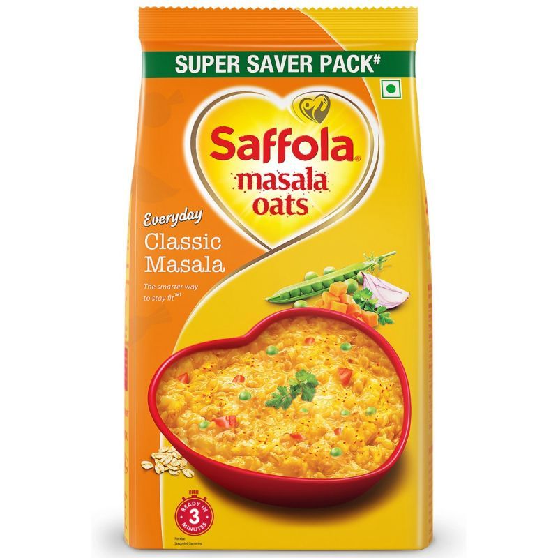 Saffola masala oats curry and pepper 500g + Saffola masala oats classic masala 500g