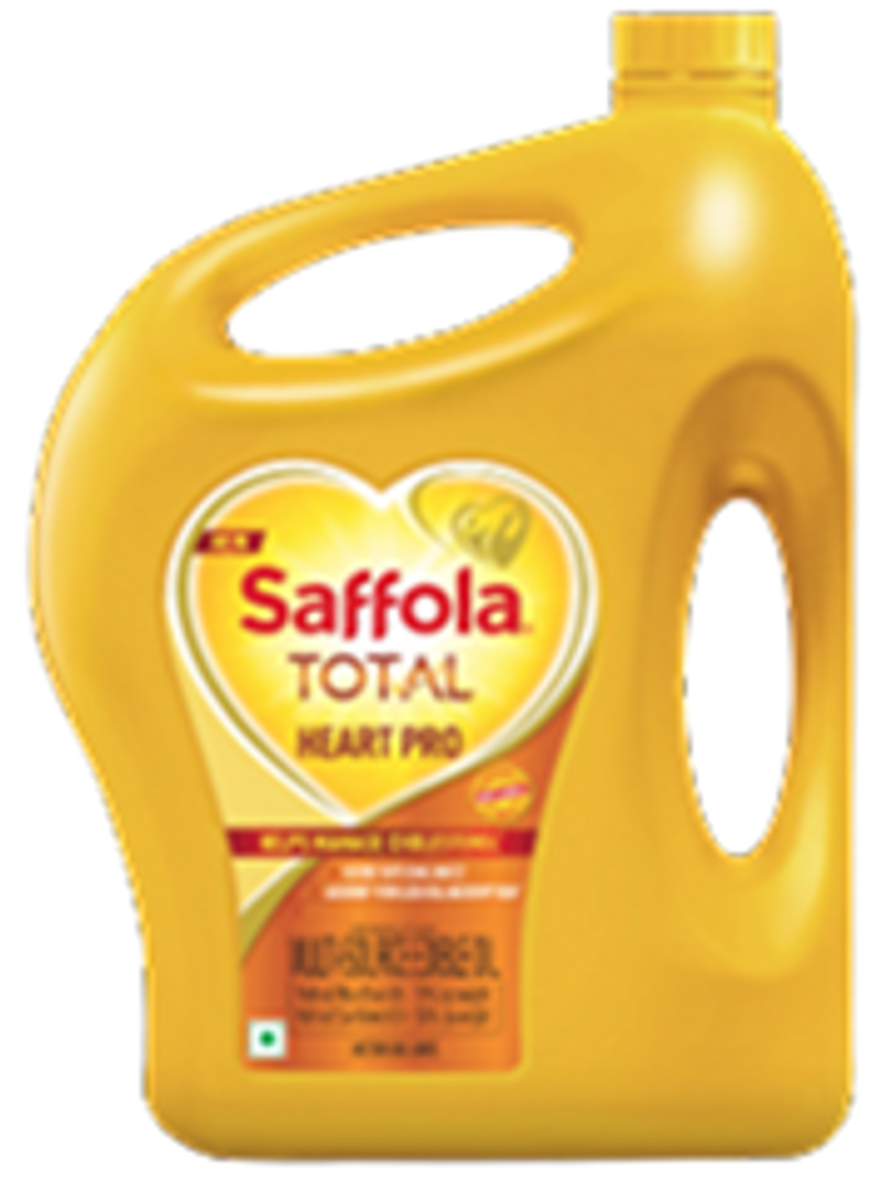 Saffola Total Oil | Heart Pro | Power of 6 | Helps manage Cholesterol | Edible Oil - 5 L Jar