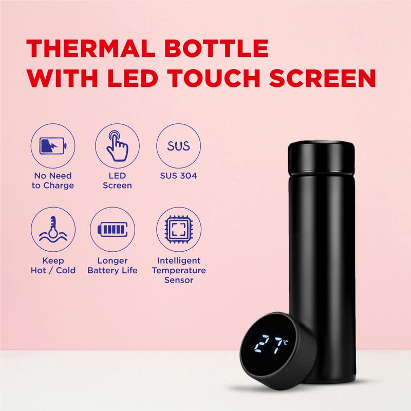 thermal bottle with LED touch screen