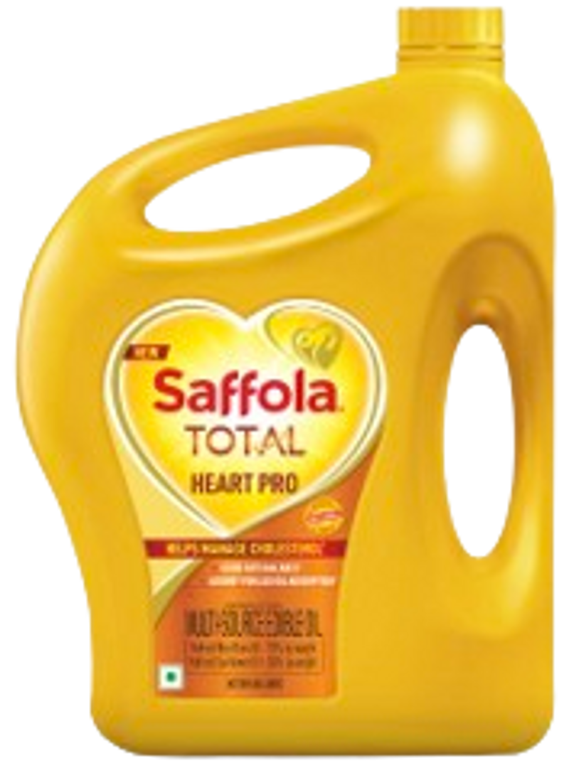 Saffola Total Oil | Heart Pro | Power of 6 | Helps manage Cholesterol | Edible Oil - 2 L Jar