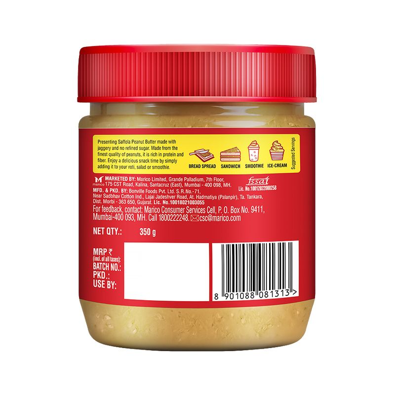 Saffola Peanut Butter, Crunchy, 350 Gm