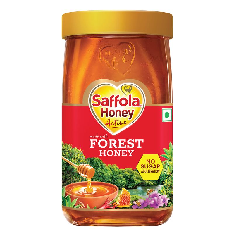 Saffola Honey Active, Made with Sundarban Forest Honey, 100% Pure Honey, No sugar adulteration,  Natural Immunity booster, 1Kg