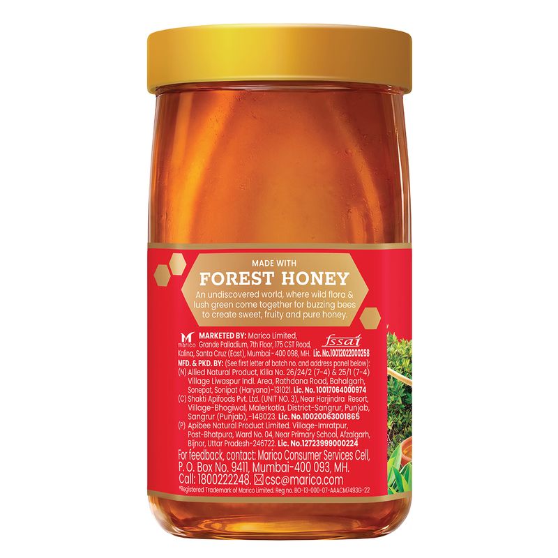 Saffola Honey Active, Made with Sundarban Forest Honey, 100% Pure Honey, No sugar adulteration,  Natural Immunity booster, 1Kg