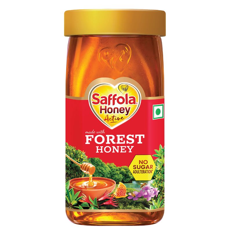 Saffola Honey Active, Made with Sundarban Forest Honey, No sugar adulteration, Natural Immunity booster, 500 g
