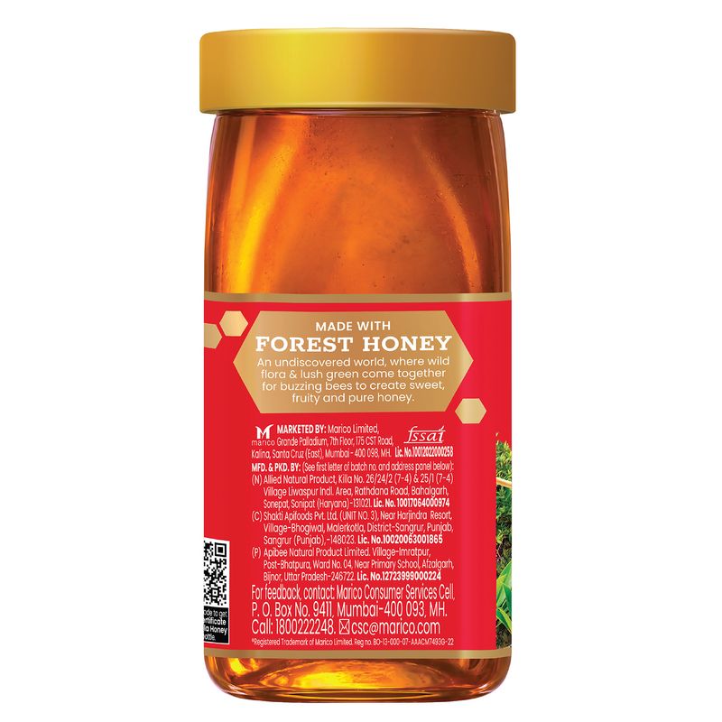 Saffola Honey Active, Made with Sundarban Forest Honey, No sugar adulteration, Natural Immunity booster, 500 g