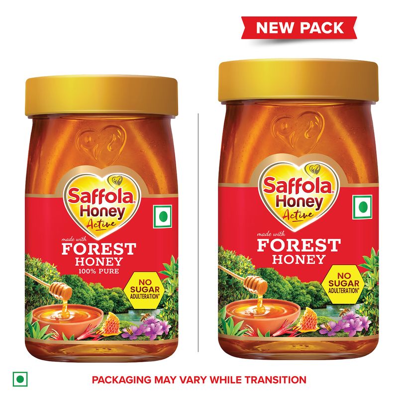 Saffola Honey Active, Made with Sundarban Forest Honey, No sugar adulteration, Natural Immunity booster, 250g