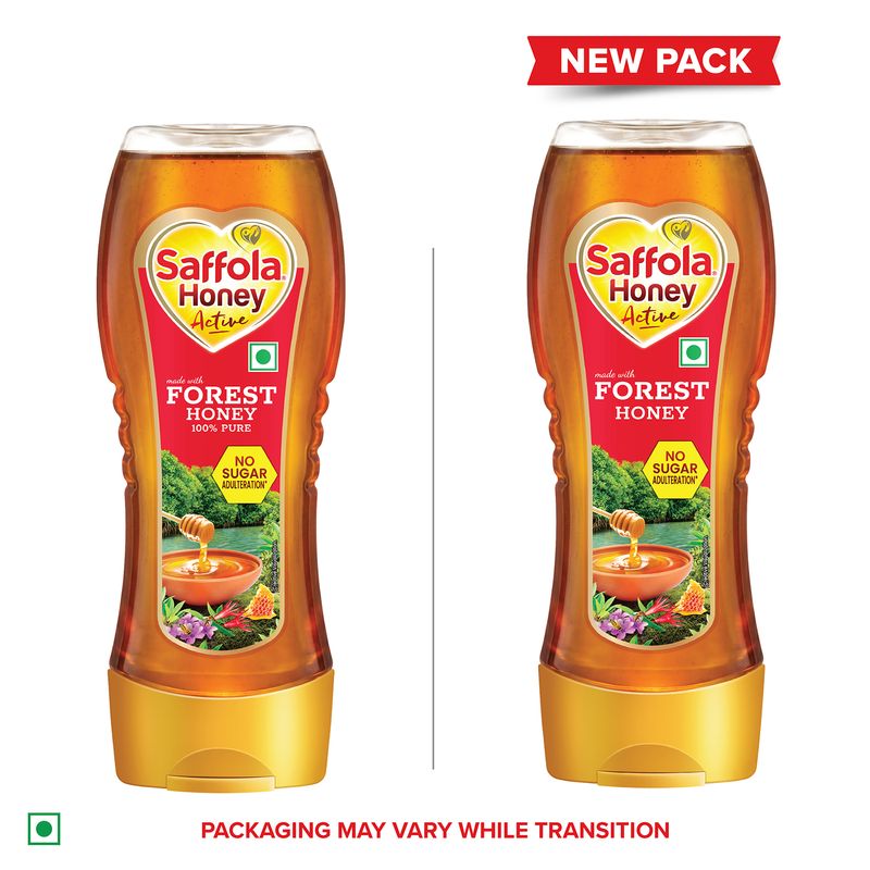 Saffola Honey Active, Made with Sundarban Forest Honey, No sugar adulteration, Natural Immunity booster, 350g