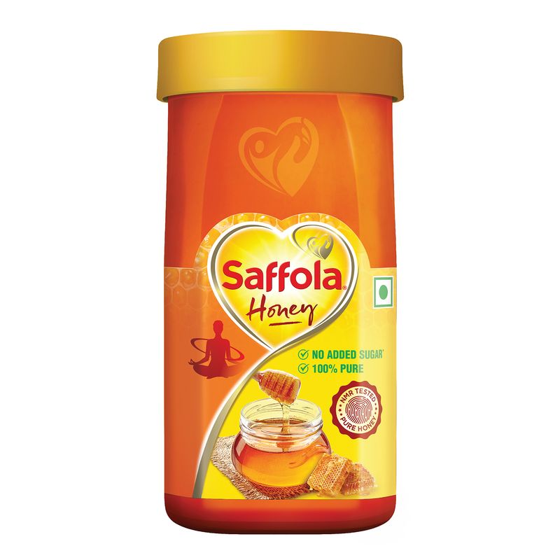 Saffola Gold 1L + Honey 1Kg + Saffola Oodles, Instant Noodles, Ring Shape, Yummy Masala Flavour, No Maida, Whole Grain Oats, 12 x 53g Pouch (12 Serves)