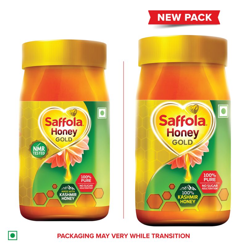 Saffola Honey Gold, 100% Pure Honey, Made with Kashmir Honey, 1Kg