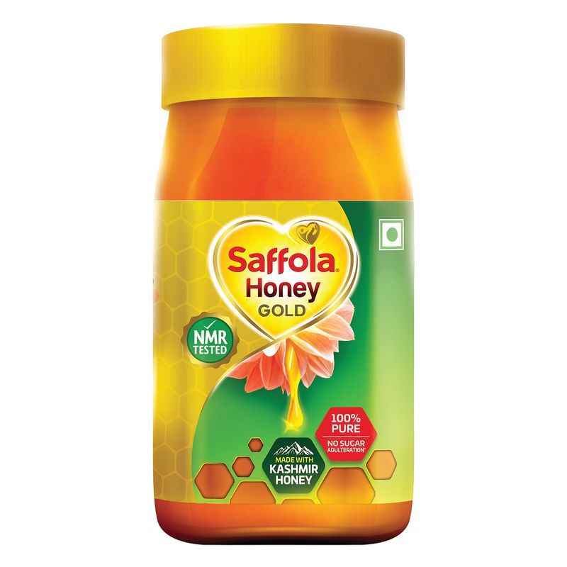 Saffola Honey Gold, 100% Pure NMR Tested Honey, Made with Kashmir Honey, 1Kg