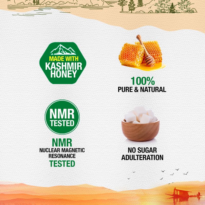 Saffola Honey Gold, 100% Pure NMR Tested Honey, Made with Kashmir Honey, 1Kg