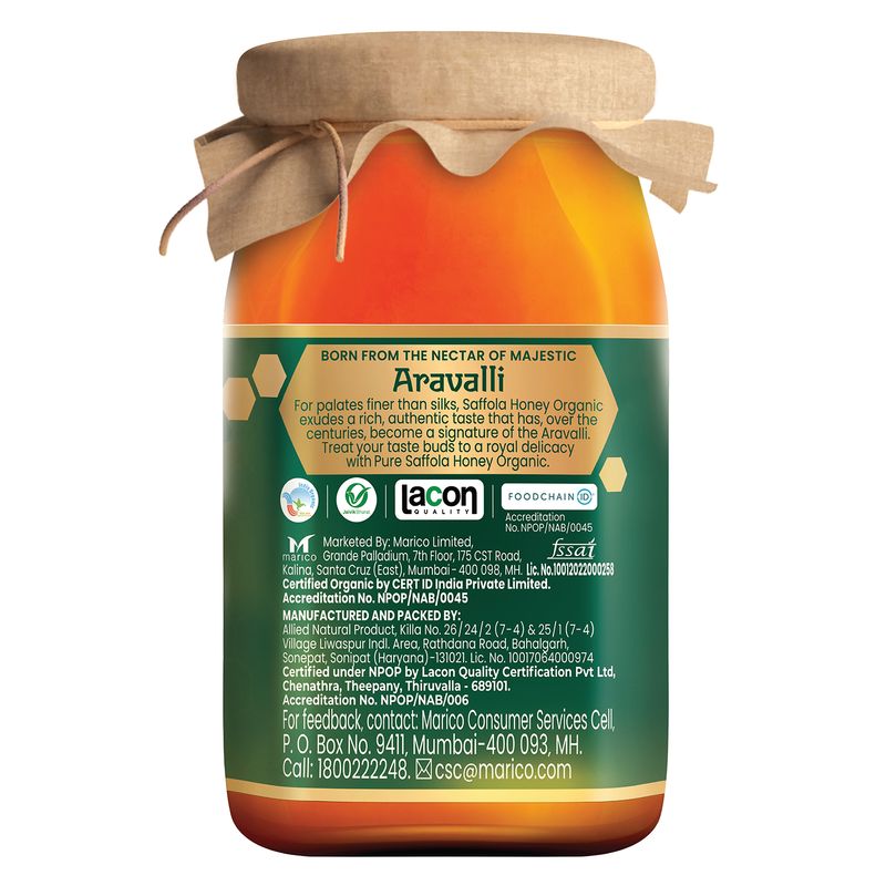 Saffola Wild Forest Organic Honey 500g