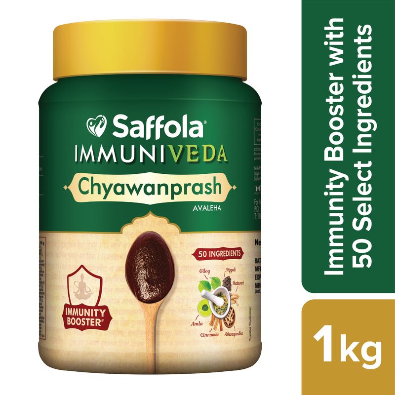 Saffola Gold 1L + Saffola Immuniveda Chyawanprash, 1 Kg + Saffola Honey 1Kg