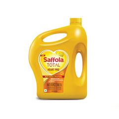 Saffola Total Oil | Heart Pro | Multi source Edible Oil (Blend of Refined Ricebran oil & Refined Sunflower oil) | Power of 6 | Helps Manage Cholesterol | 5 Litre Jar