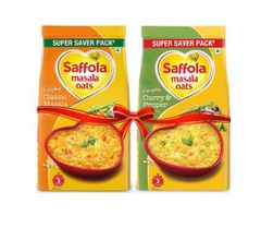 Saffola masala oats curry and pepper 500g + Saffola masala oats classic masala 500g