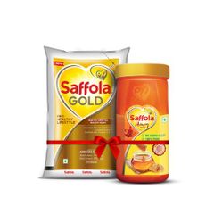Saffola Gold 1lt + Saffola Honey 100% Pure 500g