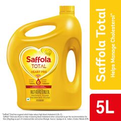 Saffola Total Oil | Heart Pro | Power of 6 | Helps manage Cholesterol | Edible Oil - 5 L Jar