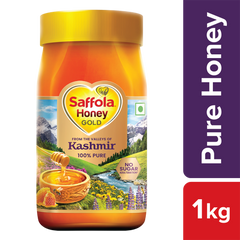 Saffola Honey Gold, 100% Pure Honey, Made with Kashmir Honey, 1Kg