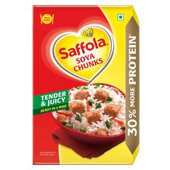 Saffola Soya Chunks, Tender & Juicy, 53% Protein, 200g