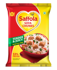 Saffola Soya Chunks, Tender & Juicy, 53% Protein, 1kg