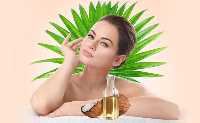 Woman Applying Coconut Oil 